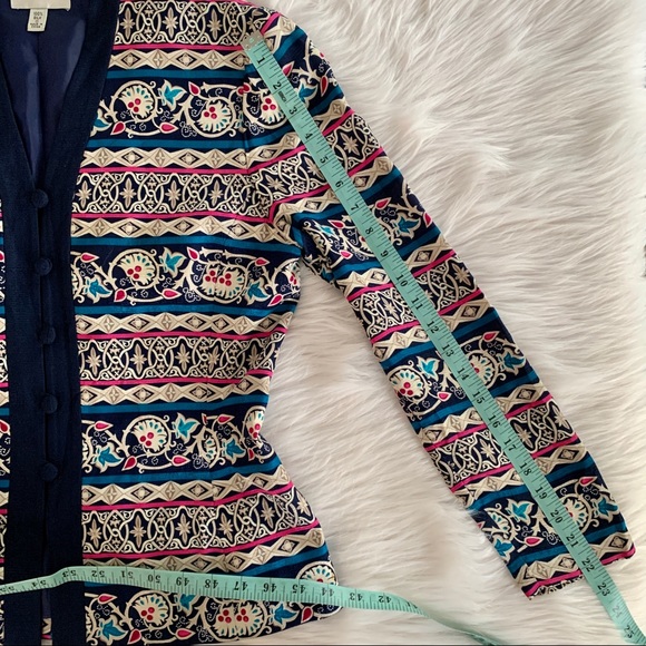 Vintage ADRIANNA PAPÉLL silk boho patterned blazer - Picture 12 of 12